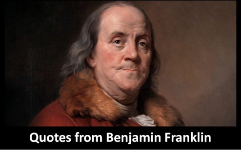 Quotes and sayings from Benjamin Franklin
